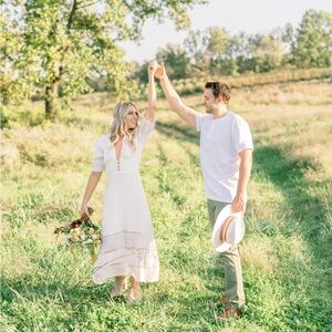 Reformation White Dress with Lace Details